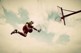 Fotoroleta ćwiczenie miejski koszykówka sport przystojny