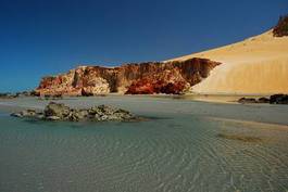 Naklejka woda klif brazylia wydma