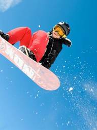 Fototapeta snowboarder dzieci sport zdrowy