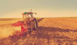 Fotoroleta traktor natura rolnictwo pole