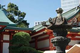 Naklejka japonia krajobraz sanktuarium architektura budynek