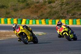 Obraz na płótnie wyścig para motocykl