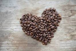 Naklejka sztuka kawa serce