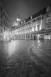 Fotoroleta europa noc ulica miasto wrocław