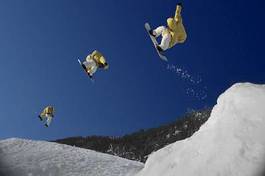 Obraz na płótnie ruch snowboard narty