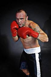 Naklejka sport bokser sportowy mężczyzna sztuki walki