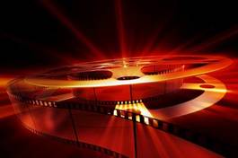 Naklejka tło światło przemysł filmowy czerwony