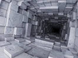 Naklejka tunel 3d perspektywa korytarz