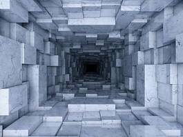 Naklejka 3d korytarz głębia tunel perspektywa