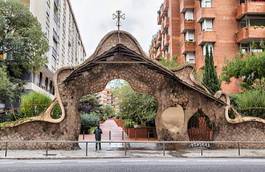 Plakat architektura ulica barcelona hiszpania