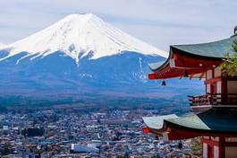 Fotoroleta wschód szczyt japonia świątynia krajobraz