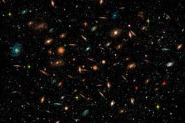 Plakat widok galaktyka gwiazda niebo spirala