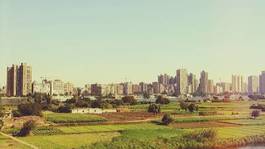 Naklejka nowoczesny miejski afryka panorama