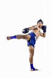 Naklejka sztuki walki tajlandia ćwiczenie fitness mężczyzna