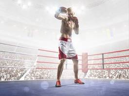 Naklejka bokser ciało ludzie fitness lekkoatletka