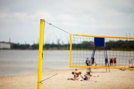 Fototapeta niebo plaża lato sportowy piłka