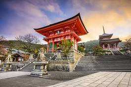 Naklejka krajobraz świątynia japoński świt