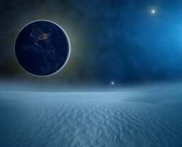 Fototapeta księżyc droga mleczna wszechświat glob noc