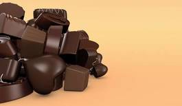 Obraz na płótnie serce kakao 3d