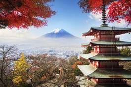 Naklejka tokio natura wulkan japoński zen