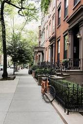 Obraz na płótnie ulica rower brooklyn stary