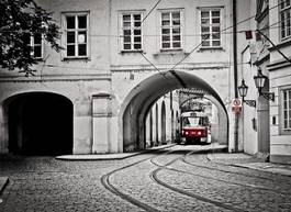 Obraz na płótnie tramwaj czeski architektura
