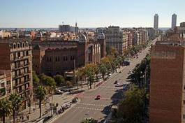 Fotoroleta hiszpania miejski ulica barcelona bulwar