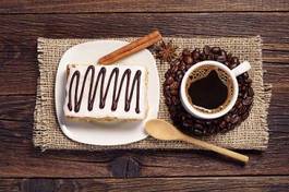 Naklejka czekolada deser jedzenie napój kawiarnia