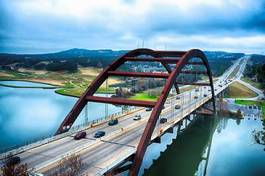 Naklejka droga most transport jęzioro inżynieria