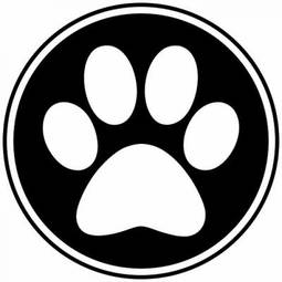 Naklejka symbol psiej łapy