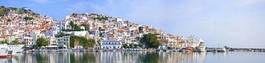 Fotoroleta wioska panorama grecja pejzaż wyspa