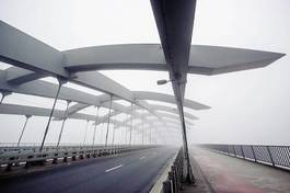 Naklejka droga most miasto architektura