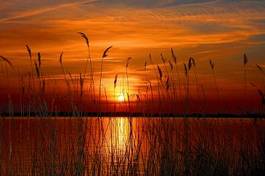 Fotoroleta zachód słońca nad jeziorem