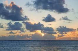Naklejka morze karaiby panorama zmierzch