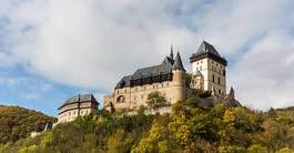 Naklejka wieża czeski zamek wzgórze czechy