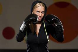 Naklejka sporty ekstremalne sztuki walki kobieta siłownia sport