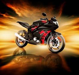 Plakat transport motocykl silnik 3d