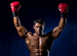 Naklejka boks bokser fitness zdrowie ciało