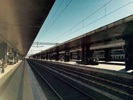 Obraz na płótnie peron zatrzymać podróż roma szyna