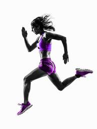 Plakat sport kobieta jogging lekkoatletka