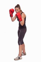 Obraz na płótnie kick-boxing dziewczynka fitness ludzie