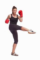 Obraz na płótnie kick-boxing dziewczynka piękny boks