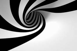 Naklejka biało czarna spirala