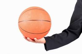 Plakat mężczyzna filiżanka piłka koszykówka sport