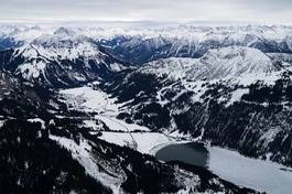 Naklejka krajobraz góra alpy austria śnieg