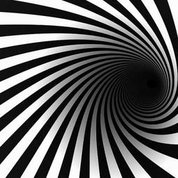 Plakat sztuka spirala perspektywa tunel