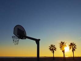 Obraz na płótnie plaża wybrzeże niebo koszykówka sport