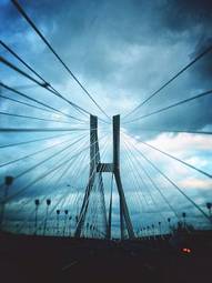 Naklejka niebo droga sztorm most wrocław