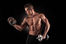 Fototapeta ćwiczenie lekkoatletka fitness mężczyzna zdrowy