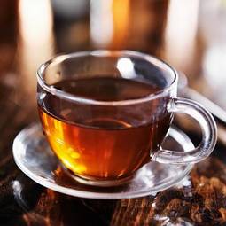 Naklejka zdrowy jedzenie filiżanka napój herbata